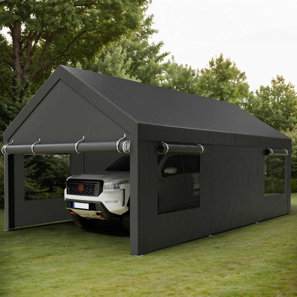 shintenchi 12x20 ft heavy-duty design carport,portable garage canopy,carport, main product view