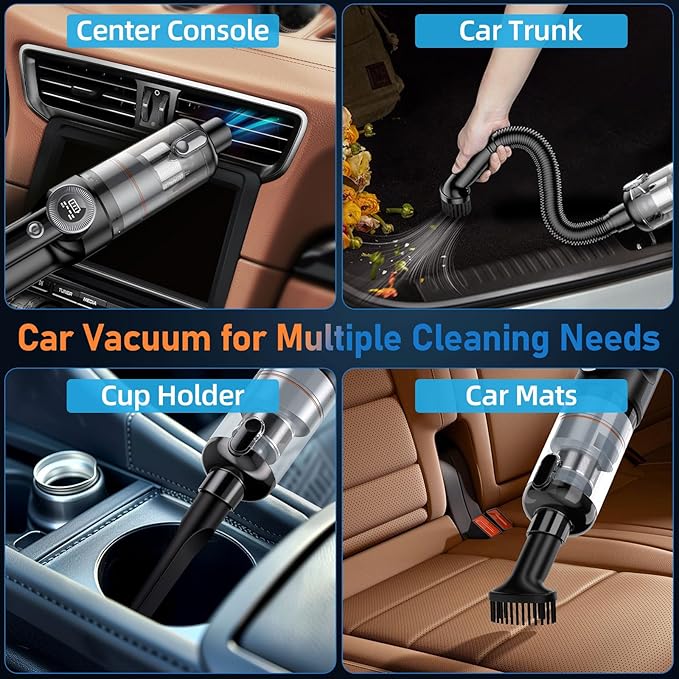 Car Vacuum Cleaner, 21Kpa/30Mins, Mini High Power Pet Portable Handheld - Image 6