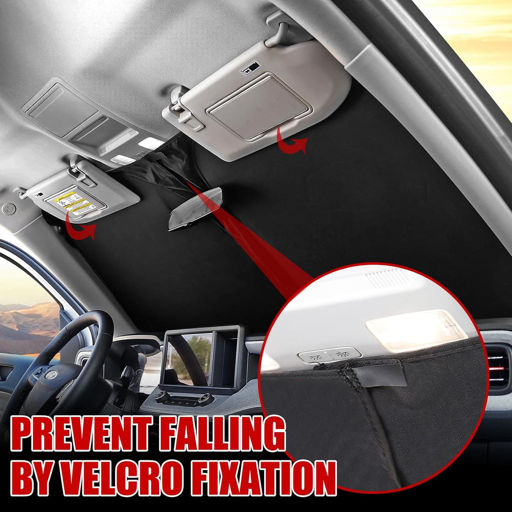 Mabett Windshield Sun Shade for Ford Maverick 2022-2025 2026, Foldable Car Front Window Sunshade, Interior Maverick Accessories for Summer