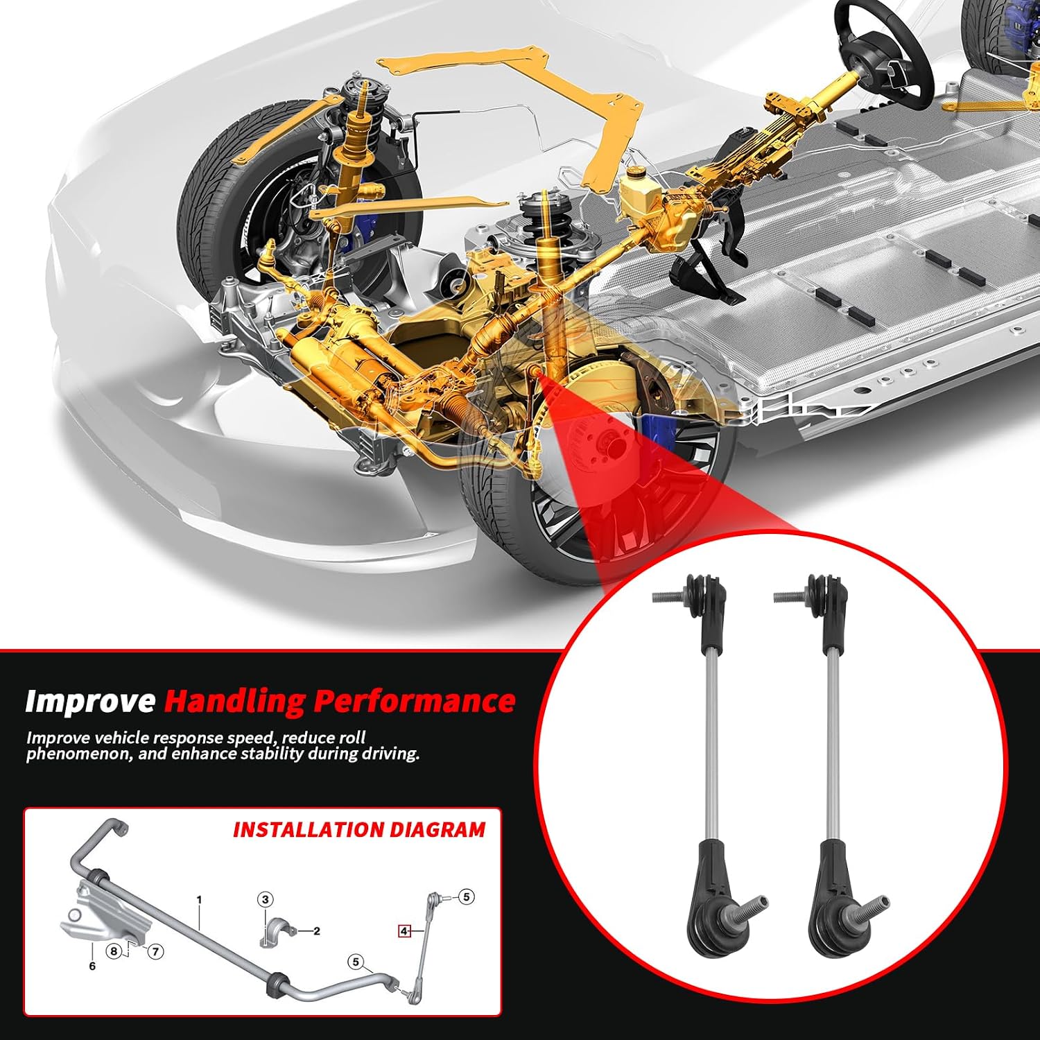 31306792211 2PCS Stabilizer bar support rod for BMW 420i 428i 430i 435i 220i 320i 330i 328i 340i Peat# V203409 JTS1062 0831150 850011680 502591 818053210 20940893 21660 31722 5111537