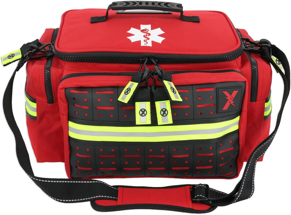 Lightning X Mid-Sized First Responder EMT Bag | LXMB25 | Fully Stocked w/ 240...