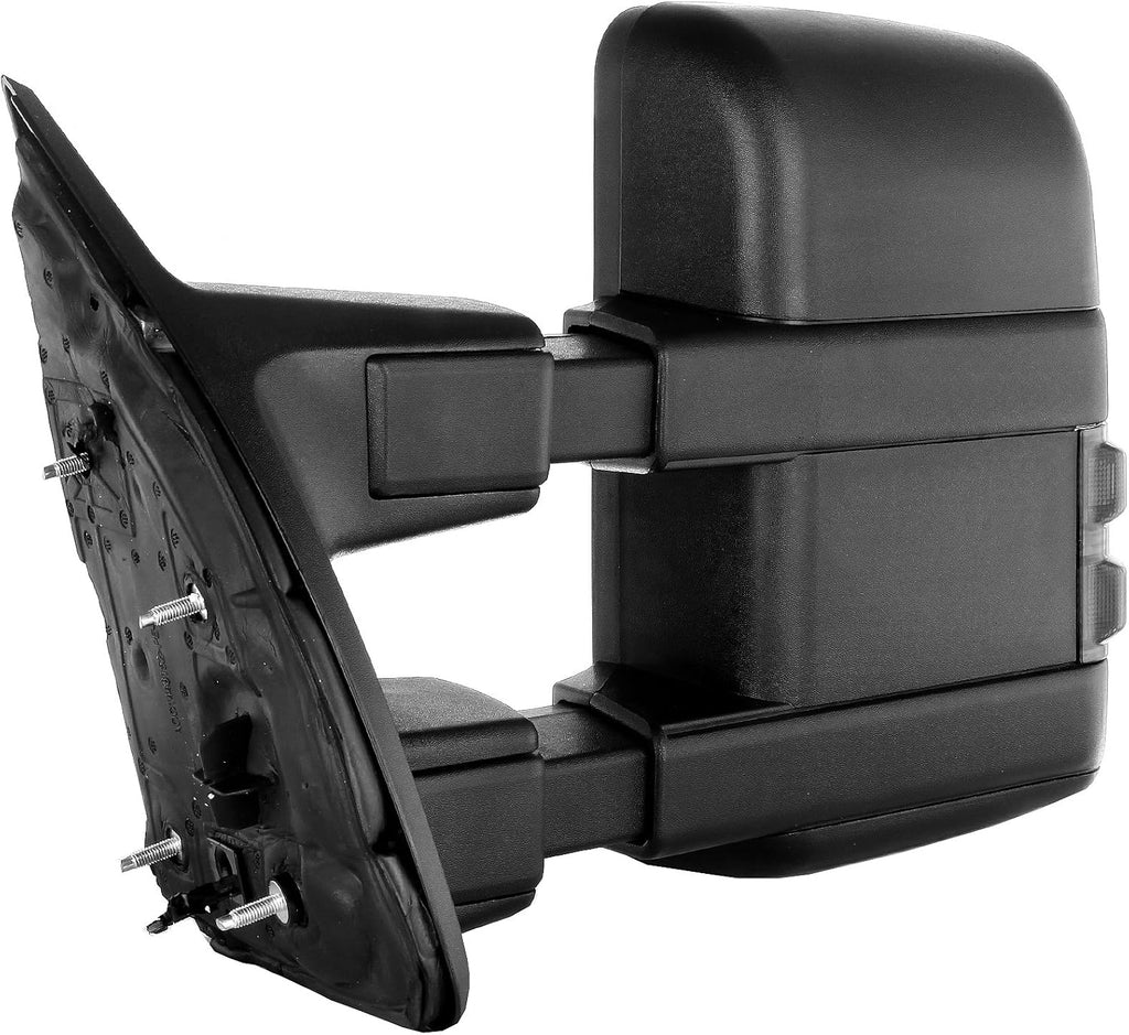 A Pair Towing Mirrors Fits 2008-2016 for Ford for F250 for F350 for F450 for F550 Super Duty Truck, Manual Adjusted View Mirror with Turn Signal Indicator