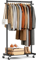 misslo clothes racks for hanging clothes 25mm metal, main product view