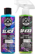 Chemical Guys HydroSlick Hyper Car Wax & HydroSpeed Ceramic Coating Quick Detailer Bundle (2 16 oz Bottles)
