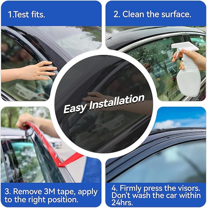 Window Visors Rain Guards for 2007-2013 Chevy Silverado/GMC Sierra - Image 5