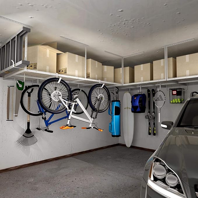 FLEXIMOUNTS 4x8 Overhead Garage Storage Rack, Adjustable Organization System - Image 6