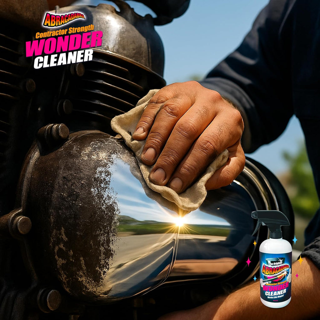 Abracadabra® Wonder Cleaner Spray 16 oz - As Seen on TV Contractor Strength Adhesive, Tar, Gum, Sap & Sticker Remover - Citrus Cleaner for Cars, Garage Floors, Concrete, Tile, Metal & Wood