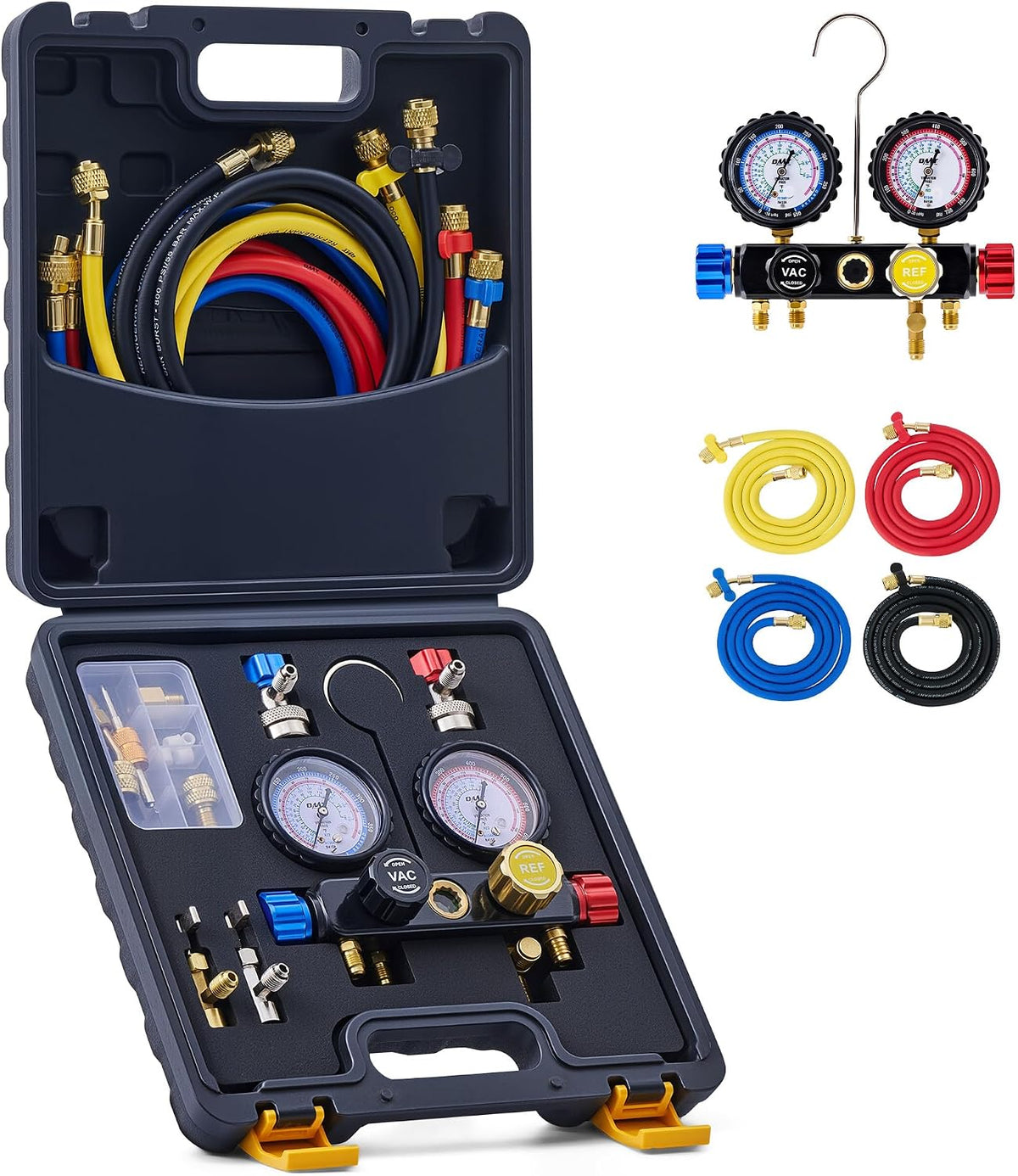 omt 4 way automotive ac diagnostic manifold gauge, main product view