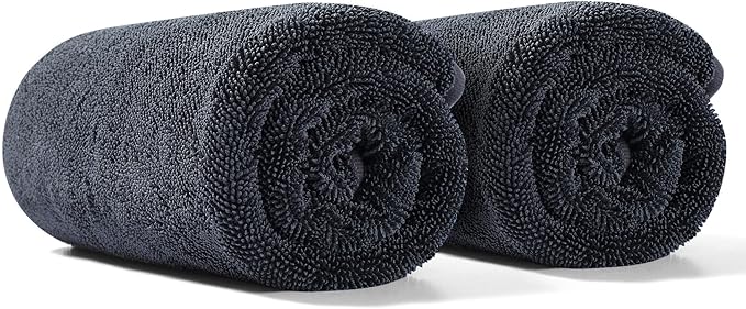 JOYMOOP Microfiber Towels for Cars, 2 Pack 63" x 29.5" Car Drying Towel by JOYMOOP