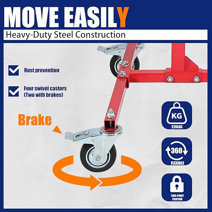 HECASA Adjustable Car Door Installer and Remover Jack Lift Hoist w/Swivel - Image 4