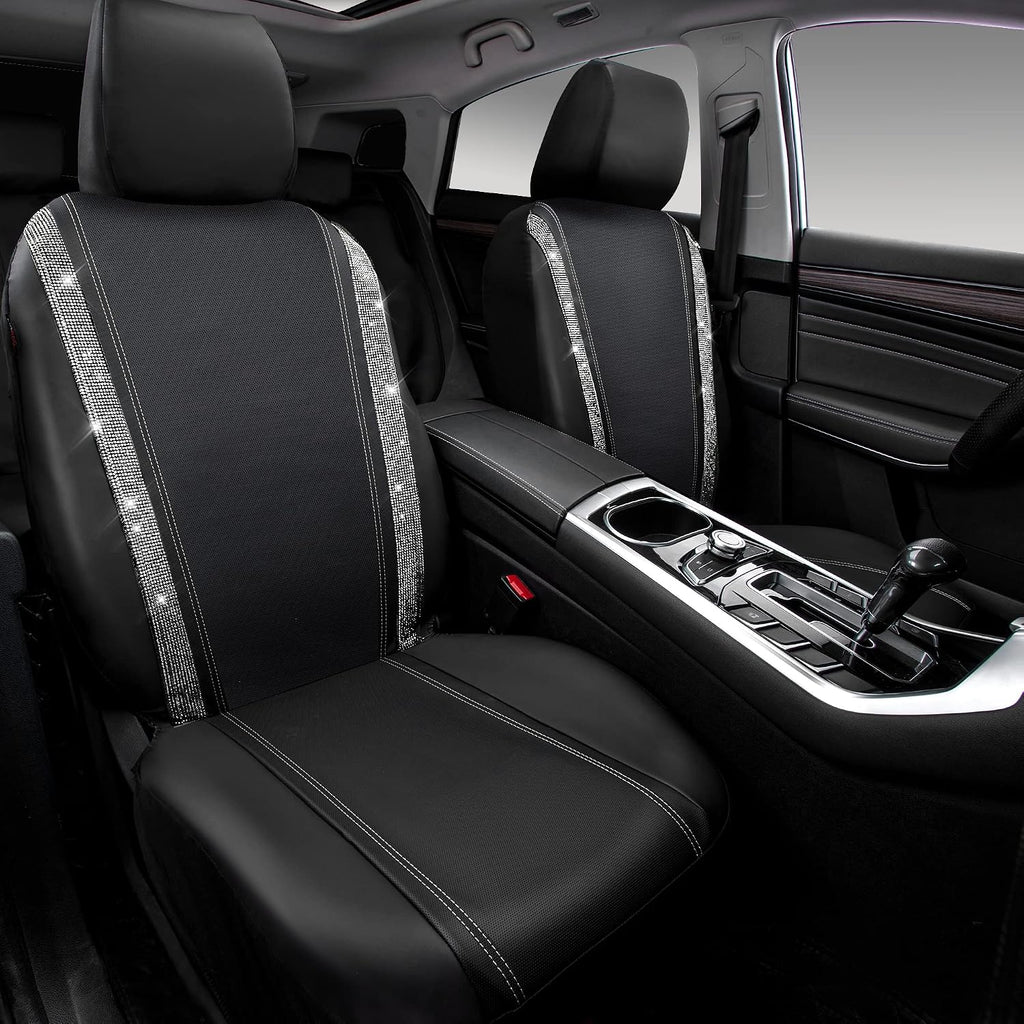car pass leather bling diamond car seat cover on a desk or shelf