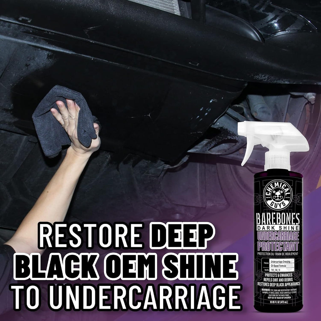 Chemical Guys TVD_104_16 Bare Bones Premium Dark Shine Spray for Undercarriage, Tires and Trim, Safe for Cars, Trucks, Motorcycles, RVs & More, 16 fl oz