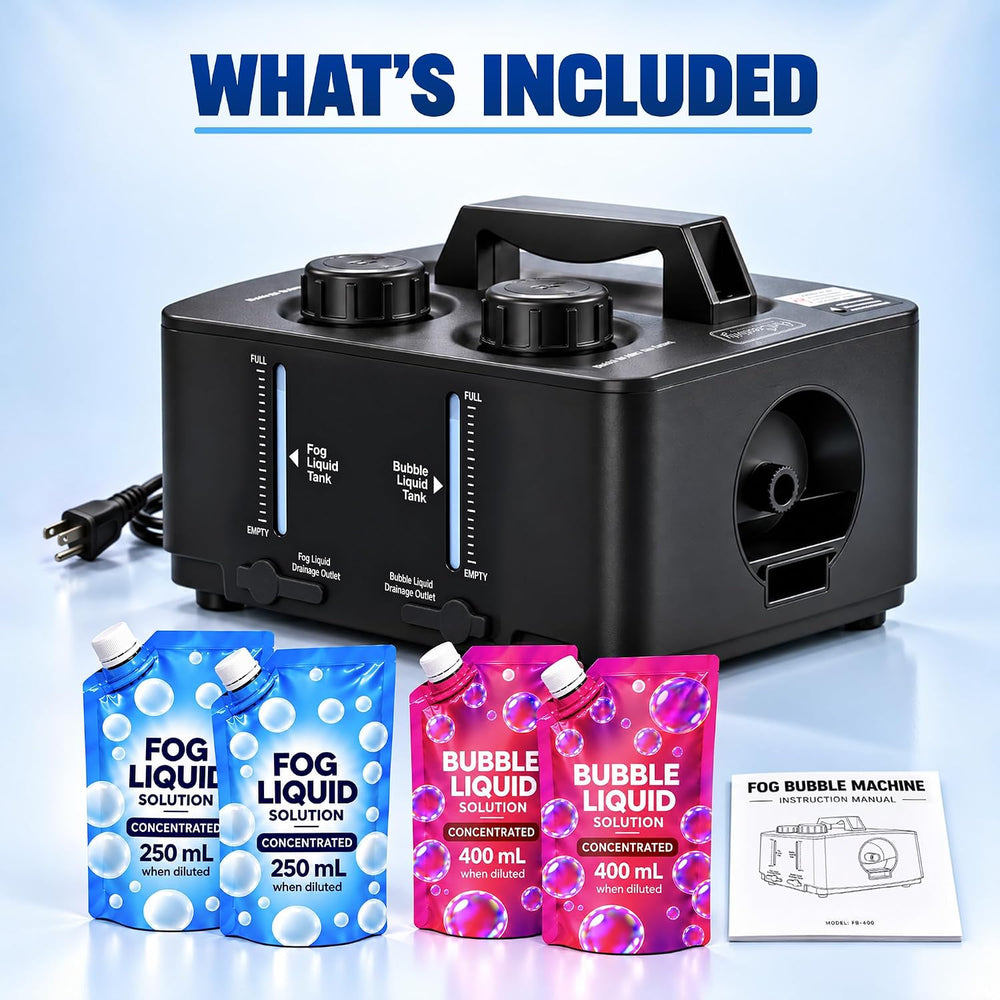 Fog Bubble Machine - High Powered Smoke Bubble Machine for Halloween Party