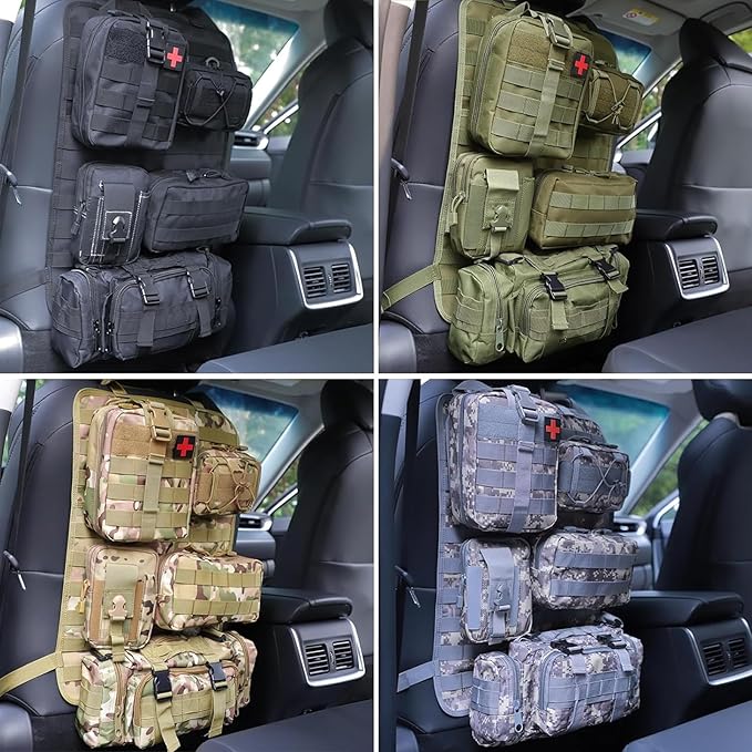 Universal Tactical Seat ​Back Organizer Vehicle Molle Panel Organizer Storage - Image 5