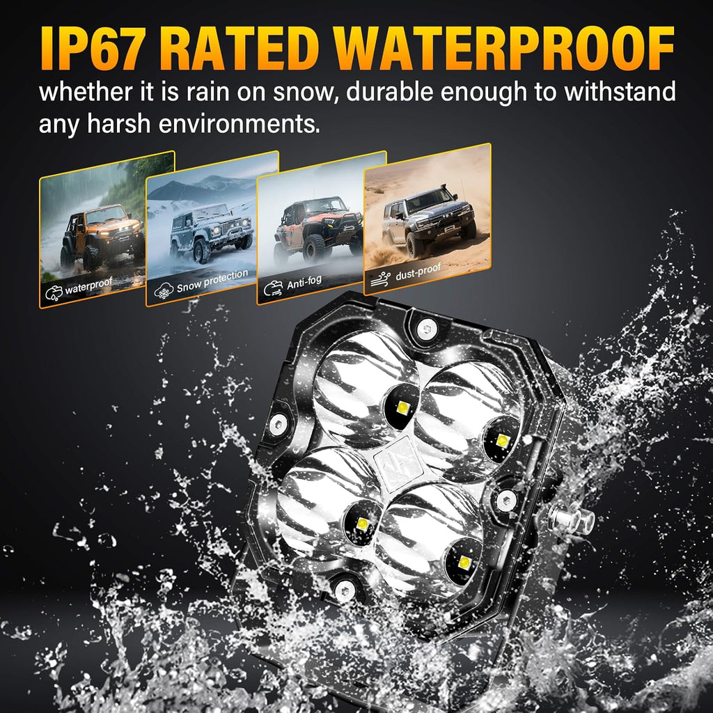 willpower 4 inch 30w led light bar with, front angle view