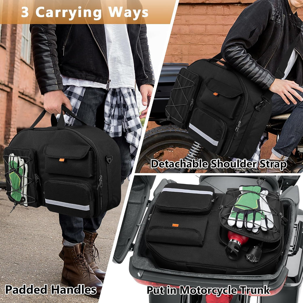 HODRANT Motorcycle Tour Pack Organizer, Tour Pack Liner Bag Compatible with Harley Davidson Street Glide Electra Glide Road King Road Glide, Travel Luggage Liner Bag for Motorcycle Trunk, Bag Only