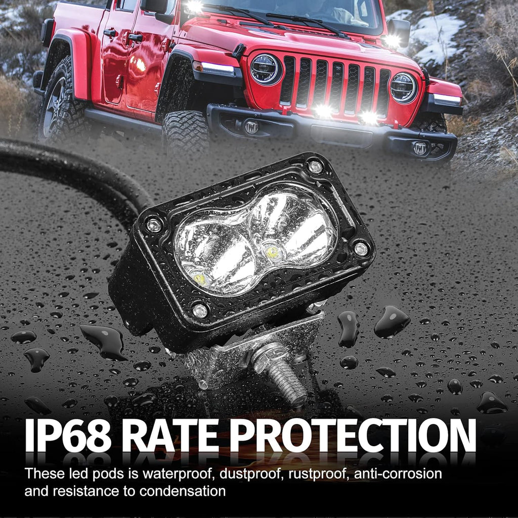 led pods 3 inch driving light bar pod showing dimensions