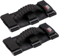 KEMIMOTO Roll Bar Grab Handles for UTV, ATV & SXS - Black Breathable Paracord Enhanced Hand Grips, 2Pack, Fits 1.5" to 2" Roll Bars, Compatible with Polaris RZR, Can-Am X3, Talon, Kawasaki Teryx