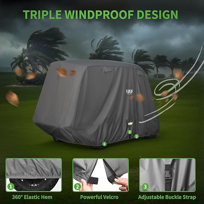 10L0L Heavy Duty Golf Cart Cover - Image 5
