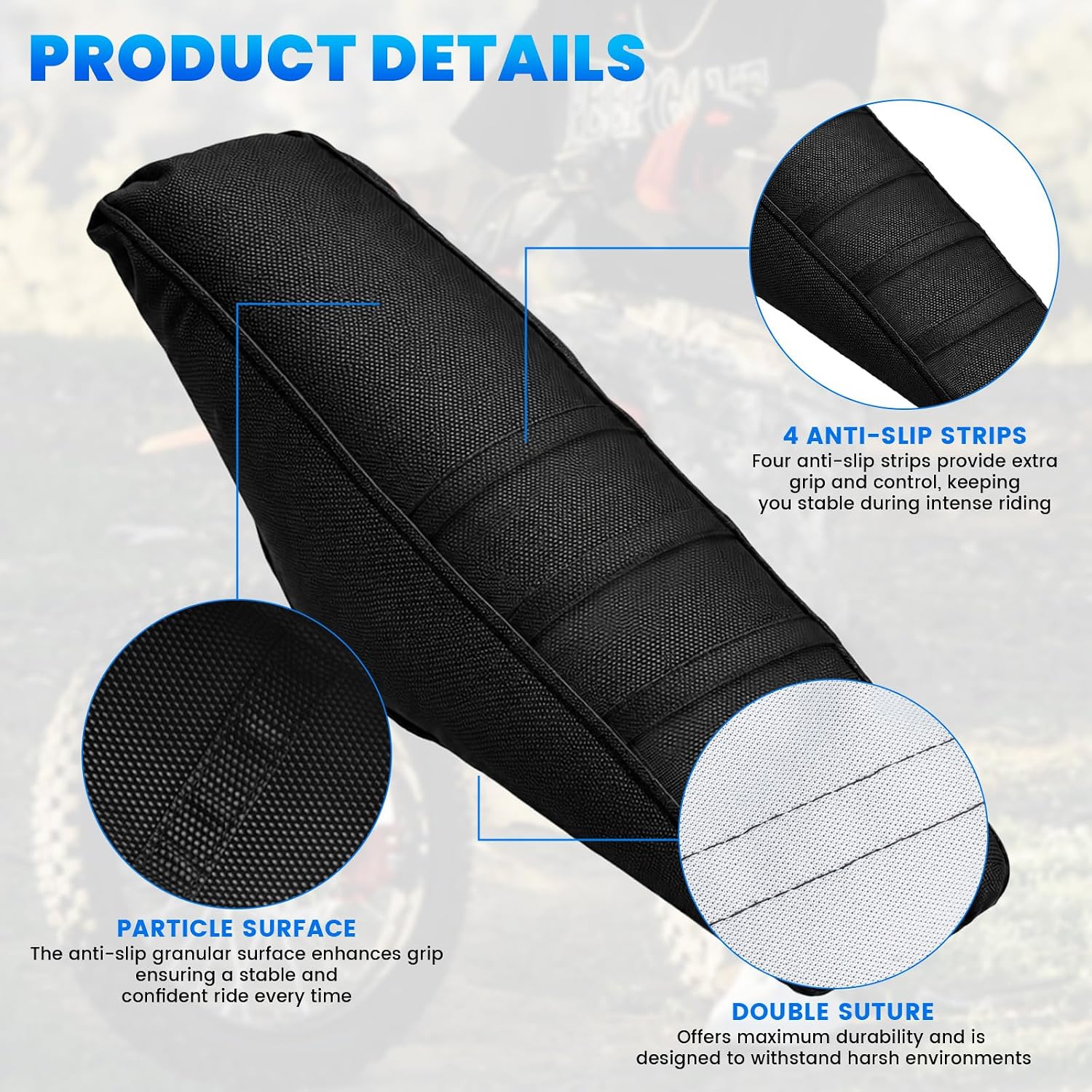 Seat Cover for Yozma IN10, Motorcycle Seat Cushion Replacement Cover for Yozma IN10, Seat Cover for Ebike Accessories(Black)