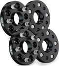 MZS 5x114.3 Wheel Spacers, 1inch 5x4.5" Compatible with Civic CRV Element CL ILX RSX TLX TSX MDX Hubcentric 64.1mm Bore with 12x1.5mm Studs- 5 Lug Tires Black (4pcs)
