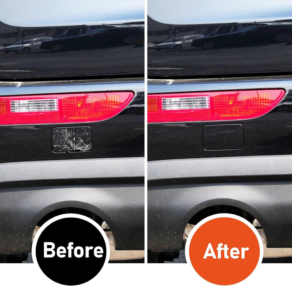 Yumzeco 1PC Compatible with Audi Q5 Rear Tow Hook Cover 2008 2009 2010 2011 2012 2013 2014 2015 2016 2017, Driver Side Audi Q5 Rear Bumper Trailer Cover Replace for 8R0807449/8R0807450 - Left, Black