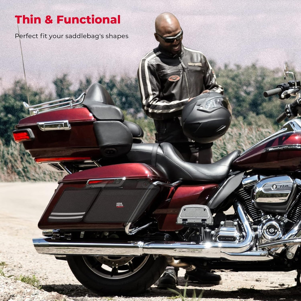 KEMIMOTO Saddle Bag Organizers 2 Pack Compatible with 2014-2023 2024 2025 Street Glide Road King Road Glide Saddlebag Organizers