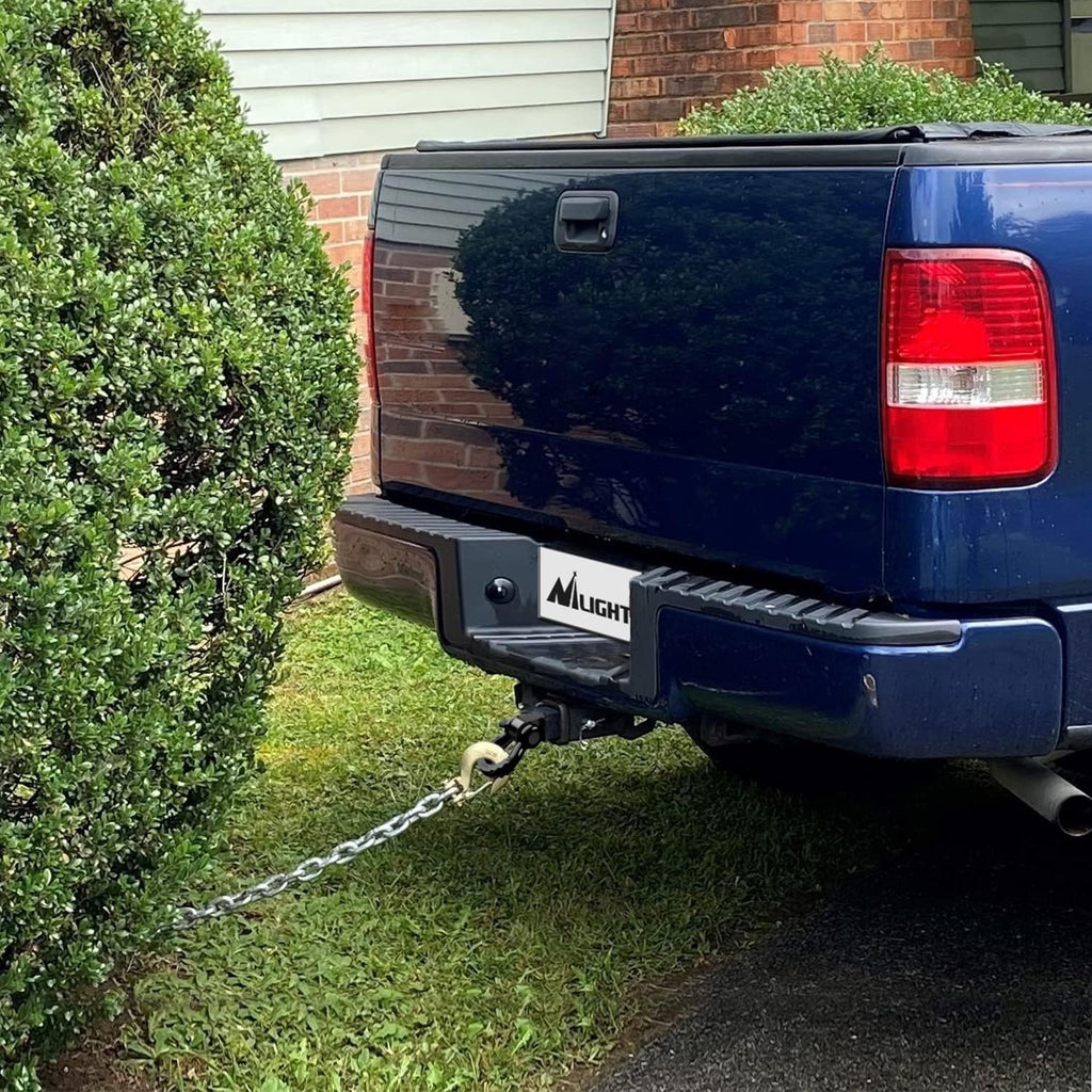 Nilight Shackle Hitch Receiver 2Inch 45000 LBs Breaking Strength 3/4" D Ring w/Trailer Pin Heavy Duty Solid Recovery Towing Kit for Trucks Jeeps Off-Road