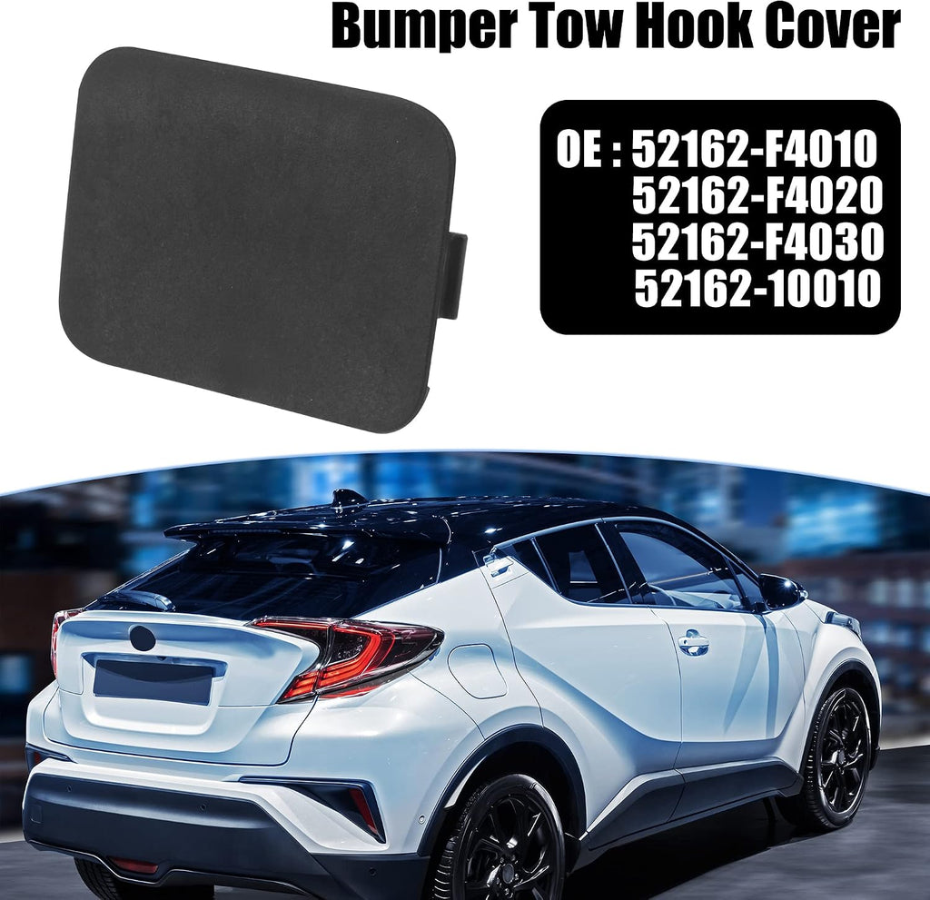 X AUTOHAUX Rear Bumper Tow Hook Hole Cover 52162-F4010 for Toyota CHR 4 Cyl 2.0L 2018-2020 Car Tow Hook Eye Hole Cover Plug