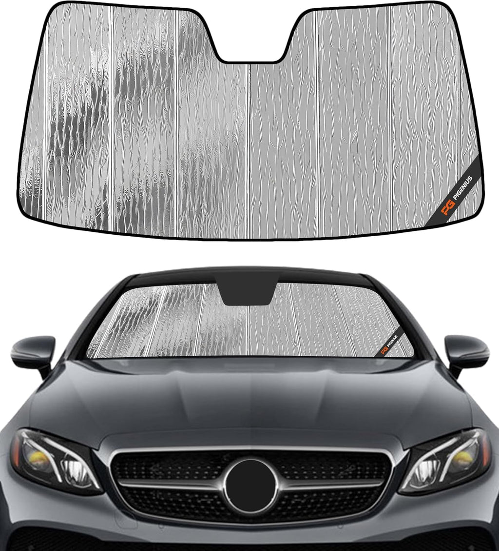 Pigenius Windshield Sunshade for Mercedes-Benz E-Class Sedan/Wagon 2017-2023 Without OE Dashcam, Front Window Shade - AstraGuard