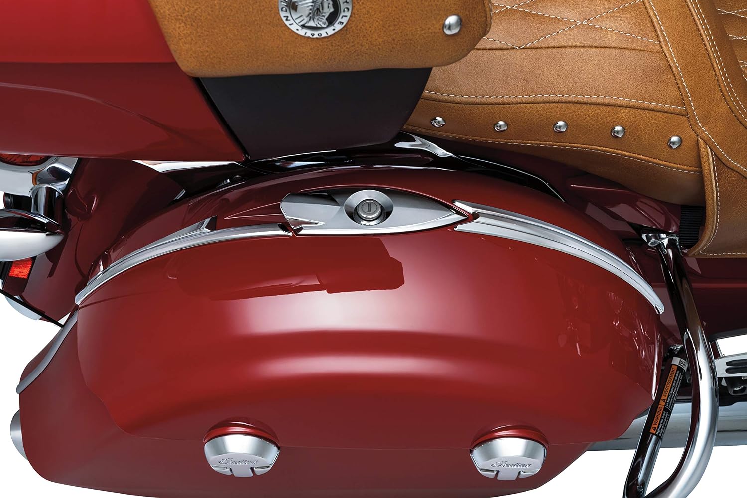 Kuryakyn 5670 Motorcycle Accent Accessory: Saddlebag Trim Top for 2014-19 Indian Motorcycles, Chrome