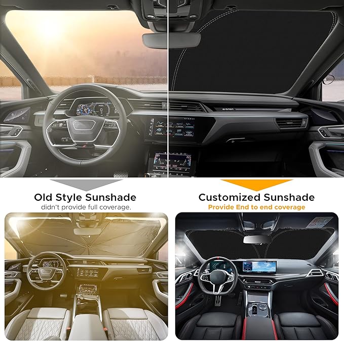 Econour Windshield Sun Shade for Toyota Tundra 2022-2025 Custom Fit Sunshade - Image 5