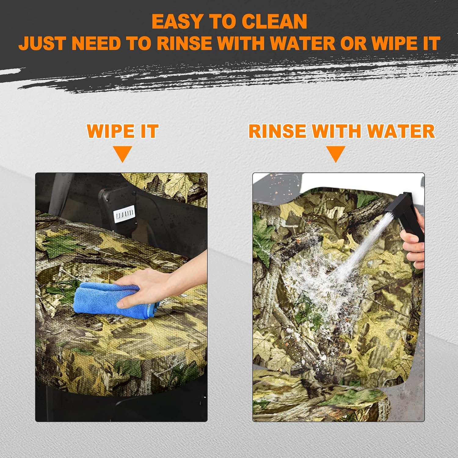 BORDAN Heavy Duty UTV Seat Cover for 2017-2021 Polaris Ranger XP 1000, Waterproof 1680D Camo Seat Covers for UTV Polaris Ranger 1000 2020-2025 Full Protection Outdoor (3 PCS)