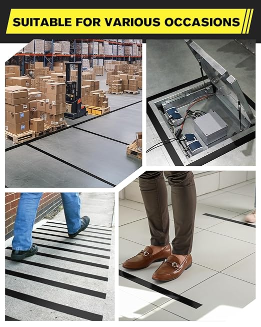 Floor Marking Tape, 2 in x 108 FT Strong Adhesive Caution Tape, High Durability - Image 7