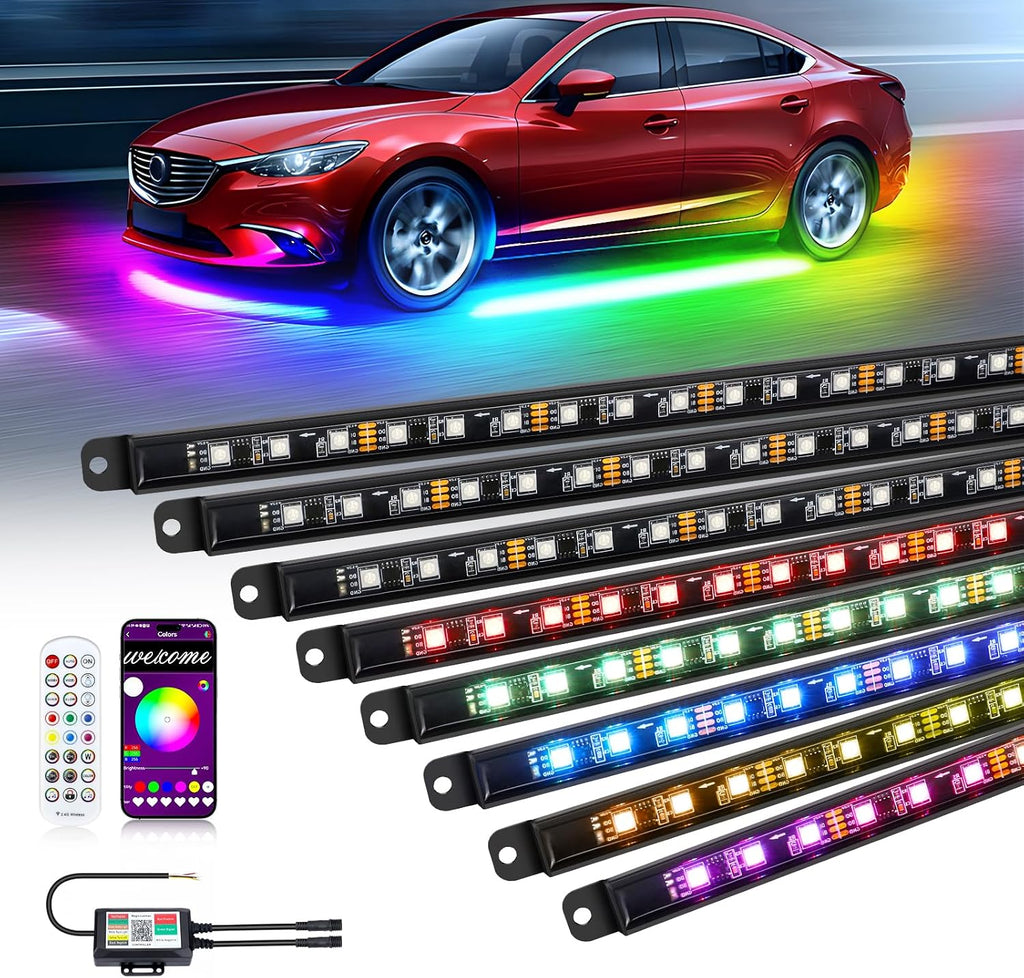 OPP ULITE Car Led Underglow Lights Aluminum Dream Chasing Color Accent Light Bar