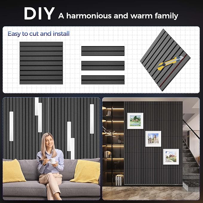 12 Pack Large Soundproof Wall Panels, 15.7 x 15.7 x 0.47 in Sound Proof Foam - Image 4