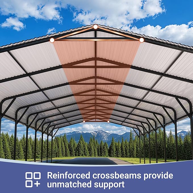Polar Aurora 20x40 FT Metal Carport - Image 7