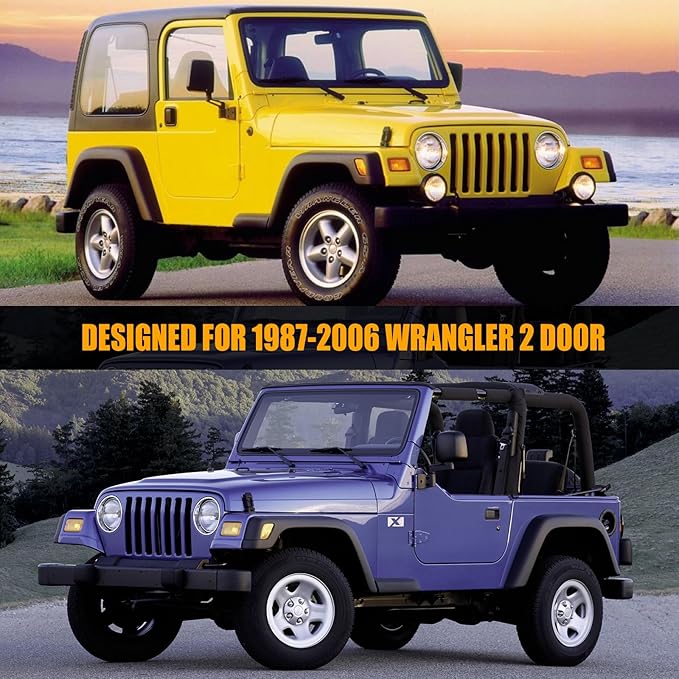 Waterproof Car Covers Replace for 1987-2006 Jeep Wrangler, Windproof Bands for - Image 9