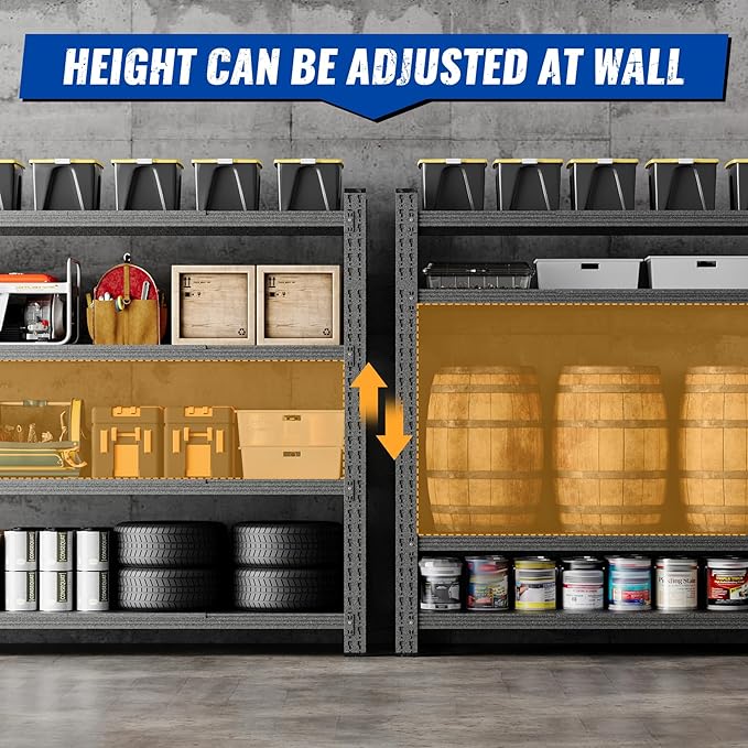78.8" W Storage Shelves 7000lbs Garage Metal Shelving Heavy Duty Garage Shelves - Image 4