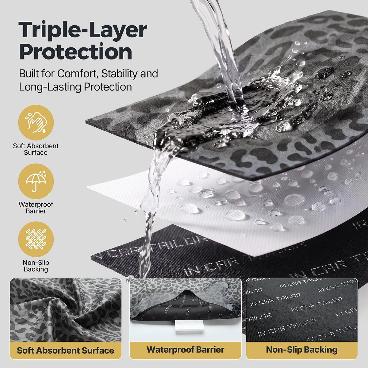 car seat cover towel, seat cover protector, waterproof, close-up detail