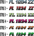 Boat Registration Numbers X2 GRB / 2 Pack/Custom State Registration Stickers/Vinyl Boat Decal Graphics Pair