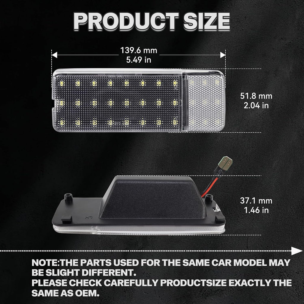 LED Interior Door Panel Courtesy Light for 1992-1996 Ford F150 F250 Bronco, 1992-1997 Ford F350 Door Welcome Lights 6000K White 2PCS