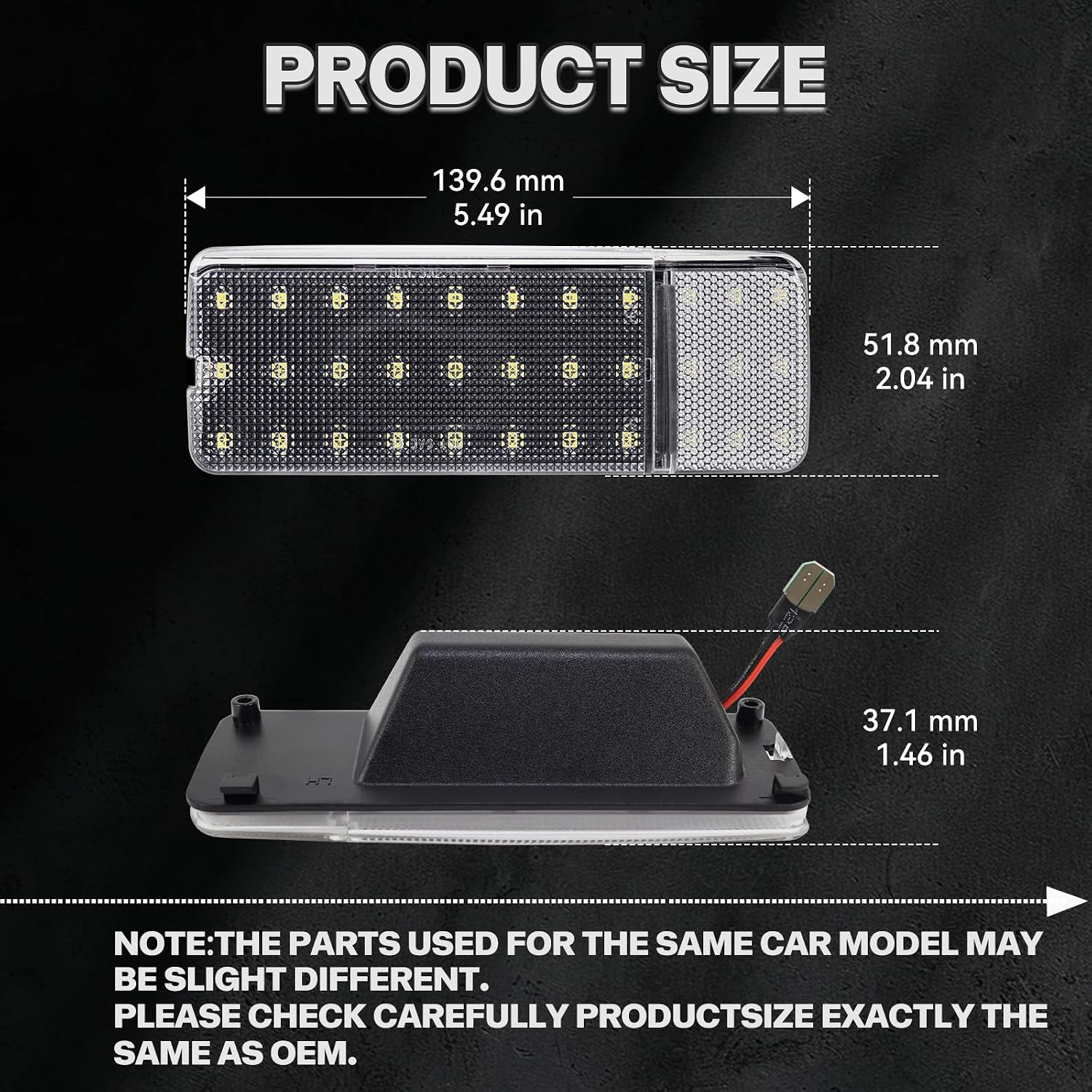 LED Interior Door Panel Courtesy Light for 1992-1996 Ford F150 F250 Bronco, 1992-1997 Ford F350 Door Welcome Lights 6000K White 2PCS