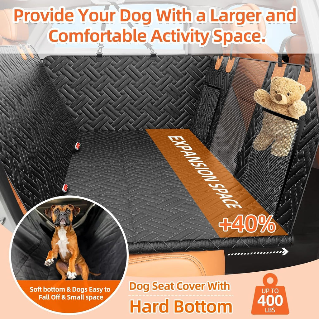 back seat extender for dogs,hard bottom car seat shown in use