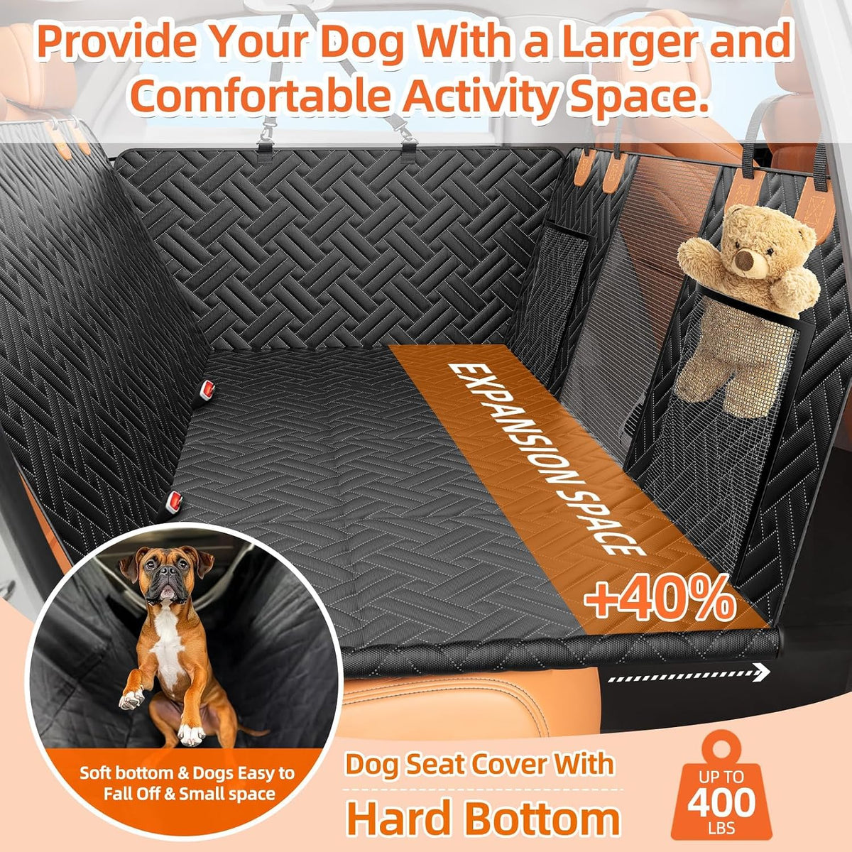 back seat extender for dogs,hard bottom car seat shown in use