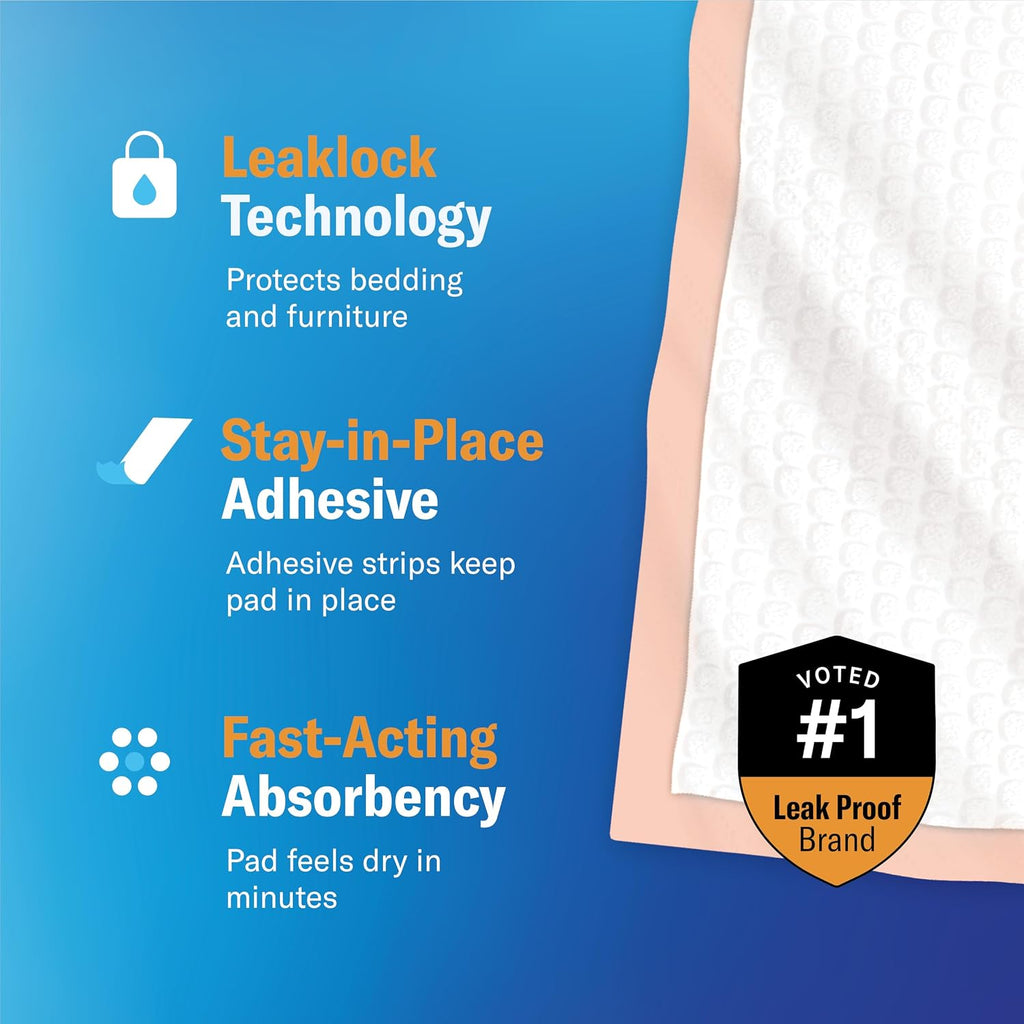 chucks premium disposable underpads 36”x36” [100-count] ultra absorbent, close-up detail