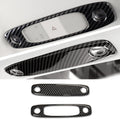 Car Front Reading Light Lamp Panel Trim Cover, Protective Cover Car Accessories Compatible with Tesla Model 3 2017-2023 Tesla Model Y 2020-2023, Carbon Fiber Interior Trim Cover ABS