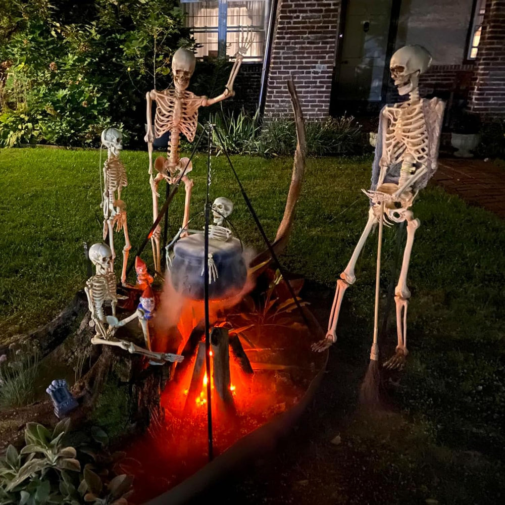 Halloween Decorations Outdoor - Large Witches Cauldron on Tripod with Lights ...