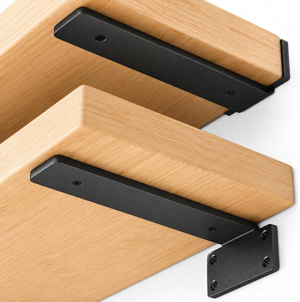 floating shelf brackets 12 inch 6 pack, hidden, main product view