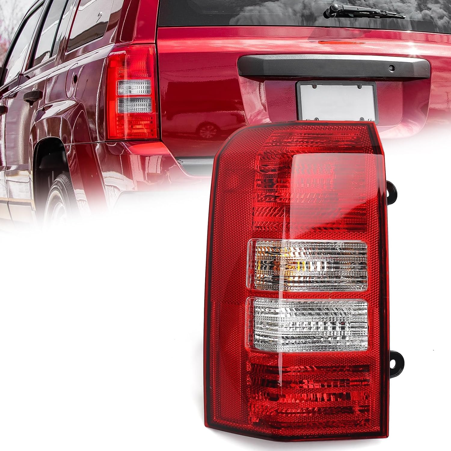 Huray Left Tail Light Assembly for Jeep Patriot 2008-2017 | OE Tail Lamp Rear Brake Light Replacement Driver Side